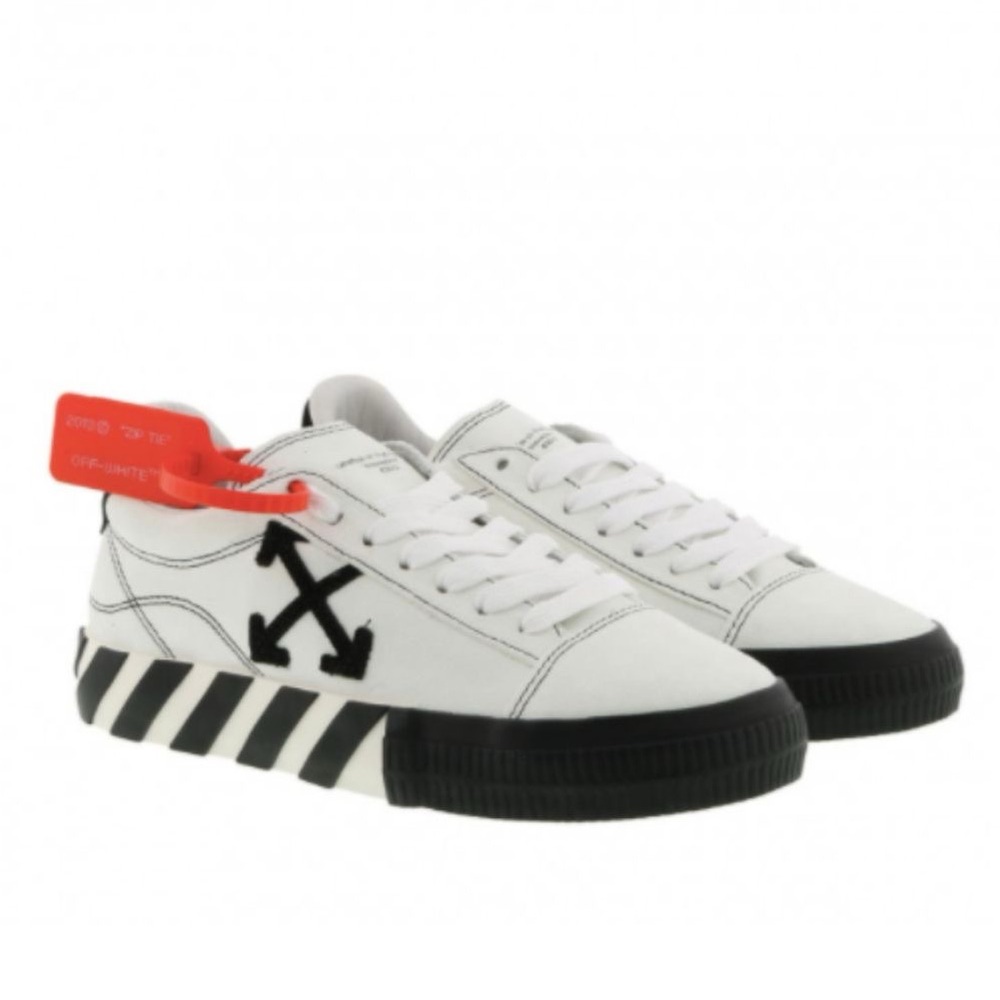Off-White brand Volc White and Black Leather